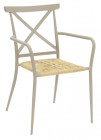 AKS Skagen Diningsessel Aluminium Polyrattan Kunstoffgeflecht taupe