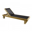 AKS Valencia Sonnenliege recyceltes Teakholz natur 200x65x30 cm
