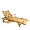 AKS Malta Sonnenliege Teakholz natur 187x70x32 cm