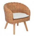 AKS Mumbai Sessel Polyrattan Kunstoffgeflecht Aluminium Natural CL 70x65x75