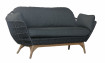 AKS Mendoza Loungesofa Polyrattan Aluminium light coal Kissen Copacabana