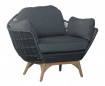 AKS Mendoza Loungesessel Polyrattan light coal Kissen Copacabana