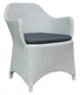 AKS Buccino Diningsessel Polyrattan Kunstoffgeflecht Aluminium stone grey