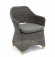 AKS Buccino Diningsessel Polyrattan Kunstoffgeflecht Aluminium stone grey