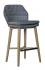 AKS Lima Barstuhl Polyrattan/Kunstoffgeflecht stone grey
