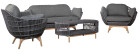 AKS Mendoza Loungegruppe Polyrattan light coal Kissen Copacabana