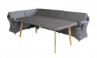 AKS Buccino Loungegruppe Polyrattan/Kunstoffgeflecht stone grey
