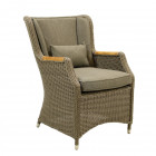 AKS Kampen Loungesessel Polyrattan Kunstoffgeflecht Aluminium stone grey