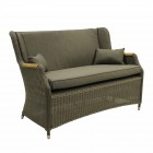 AKS Kampen Sofa Geflecht_135x81x94 cm_stone grey, Kissen southend 160