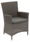 AKS Turin Diningsessel Polyrattan Kunstoffgeflecht Aluminium stone grey
