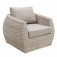 AKS Monte Carlo Loungesessel Polyrattan Kunstoffgeflecht Alu white shell