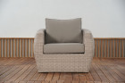 AKS Monte Carlo Loungesessel Polyrattan/Kunstoffgeflecht white shell