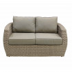 AKS Monte Carlo Loungesofa Polyrattan Aluminium white shell 160x97x71 cm