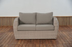 AKS Monte Carlo Loungesofa Polyrattan/Kunstoffgeflecht white shell