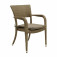 AKS Lucy Diningsessel Polyrattan Kunstoffgeflecht Alu taupe 65x57x84,5 cm
