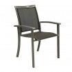 AKS Rom Stapelsessel Aluminium Textilen silber grau 62x56x90 cm