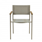 AKS Newton Diningsessel Edelstahl Textilen hellgrau 83,4x49,8x58 cm