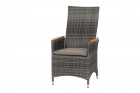 AKS Locarno Diningsessel Move Polyrattan/Kunstoffgeflecht taupe Teak Armlehnen 76x64x107 cm