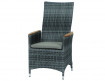 AKS Locarno Diningsessel Move Polyrattan/Kunstoffgeflecht graphit Teak Armlehnen 76x64x107 cm