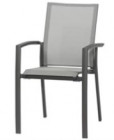 AKS Tennessee Stapelsessel Aluminium Textilen anthrazit 58x56x87 cm