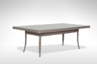 AKS Hörnum Diningtisch Polyrattan Aluminium white shell 220x120x76 cm