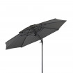 AKS Ampelschirm Aluminium Olefin dunkelgrau 300 cm