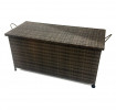 AKS Calathus Kissenbox Polyrattan Stahl antik braun 122x56x60,5 cm