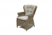 AKS Broadway Diningsessel Aluminium Polyrattan Kunstoffgeflecht nature pine