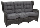 AKS Broadway Diningsofa Polyrattan Kunstoffgeflecht Alu light charcoal