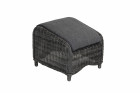 AKS Broadway Hocker Aluminium Polyrattan Kunststoffgeflecht light charcoal Kissen grau