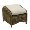AKS Broadway Hocker Polyrattan Aluminium nature pine, Kissen sand