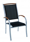 AKS Luna Stapelsessel Aluminium Textilen silber 70x57x101 cm