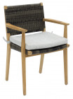 AKS Caracas Stapelsessel Teakholz Rope basalt 59x58x86 cm