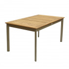 AKS Luna Diningtisch Teakholz Aluminium champagner 150x89x85 cm