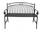 AKS Louisiana Sitzbank Eisen (Streckmetall) antik anthrazit 118x45x88 cm
