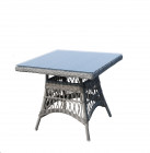 AKS Föhr Diningtisch Polyrattan Aluminium light charcoal 90x75 cm