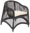 AKS Aria Diningsessel Polyrattan Kunstoffgeflecht Aluminium granitgrau