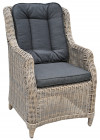 AKS List Diningsessel Polyrattan Kunstoffgeflecht Aluminium grey seagrass
