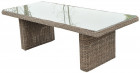 AKS List Diningtisch Polyrattan Aluminium grey seagrass 230x100x75 cm