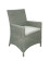AKS Chicago Diningsessel Polyrattan Kunstoffgeflecht Aluminium grey willow