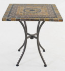 AKS Korsika Mosaiktisch Eisen (Streckmetall) grau/schwarz/beige, 70x70 cm
