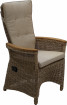 AKS Ohio Diningsessel Move Positionsstuhl Alu Polyrattan nature pine Teak Armlehnen