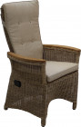 AKS Ohio Diningsessel Move Positionsstuhl Alu Polyrattan nature pine Teak Armlehnen