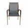 AKS Clifden Diningsessel Aluminium silber schwarz