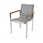 AKS Colchester Diningsessel Aluminium silber