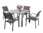 AKS Sardinien Dininggruppe Aluminium hellgrau
