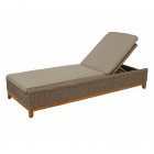 AKS Key West Sonnenliege Polyrattan/Kunstoffgeflecht nature willow