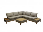 AKS Long Beach Loungegruppe Polyrattan/Kunstoffgeflecht white pepper