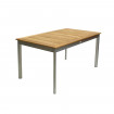 AKS Luna Diningtisch Aluminium/Teak silber natur 150x89x75 cm