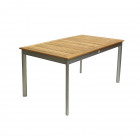 AKS Luna Diningtisch Aluminium/Teak silber natur 150x89x75 cm